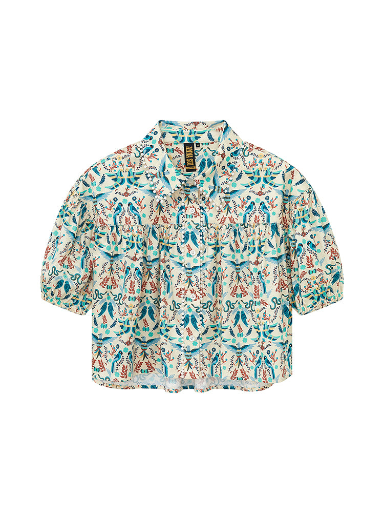 ANNA SUI Holiday Casual Shirt UPF50+